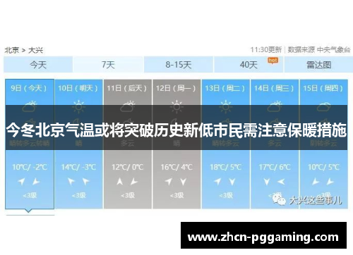 今冬北京气温或将突破历史新低市民需注意保暖措施