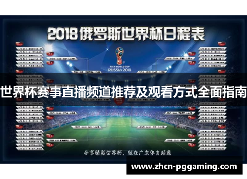 世界杯赛事直播频道推荐及观看方式全面指南